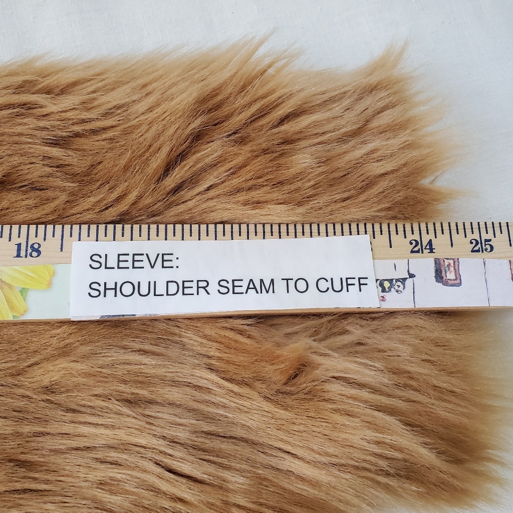 Roaman's Women's Wool Blend  Camel Coat Mob WifeFaux Fur Collar and Cuffs 18W - Picture 9 of 10
